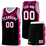 Custom Black Mosaic Stars Pattern Sports Uniform Basketball Jersey