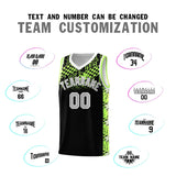 Custom Black Mosaic Stars Pattern Sports Uniform Basketball Jersey