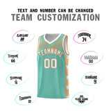 Custom Bright Green Mosaic Stars Pattern Sports Uniform Basketball Jersey