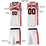 Custom White Mosaic Stars Pattern Sports Uniform Basketball Jersey