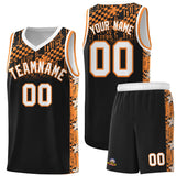Custom Black Mosaic Stars Pattern Sports Uniform Basketball Jersey