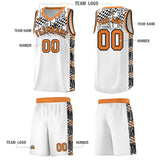 Custom White Mosaic Stars Pattern Sports Uniform Basketball Jersey