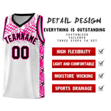 Custom White Mosaic Stars Pattern Sports Uniform Basketball Jersey