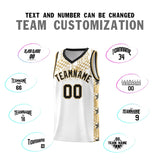 Custom White Mosaic Stars Pattern Sports Uniform Basketball Jersey