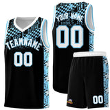 Custom Black Mosaic Stars Pattern Sports Uniform Basketball Jersey