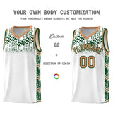 Custom White Mosaic Stars Pattern Sports Uniform Basketball Jersey