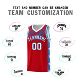 Custom Red Mosaic Stars Pattern Sports Uniform Basketball Jersey
