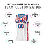 Custom White Mosaic Stars Pattern Sports Uniform Basketball Jersey