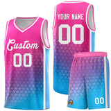 Custom Tank Top Gradient Design Irregular Shapes Pattern Sports Uniform Basketball Jersey