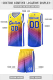Custom Gradient Design Irregular Shapes Pattern Sports Uniform Basketball Jersey For Adult