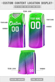 Custom Gradient Design Irregular Shapes Pattern Sports Uniform Basketball Jersey For Adult