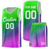 Custom Gradient Design Irregular Shapes Pattern Sports Uniform Basketball Jersey For Adult