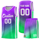 Custom Gradient Design Irregular Shapes Pattern Sports Uniform Basketball Jersey For Adult