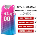 Custom Gradient Design Irregular Shapes Pattern Sports Uniform Basketball Jersey Text Logo Number