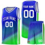 Custom Gradient Design Irregular Shapes Pattern Sports Uniform Basketball Jersey Text Logo Number