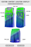 Custom Gradient Design Irregular Shapes Pattern Sports Uniform Basketball Jersey Text Logo Number