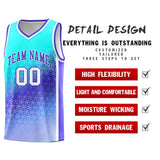 Custom Gradient Design Irregular Shapes Pattern Sports Uniform Basketball Jersey Text Logo Number