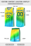 Custom Gradient Design Irregular Shapes Pattern Sports Uniform Basketball Jersey Text Logo Number