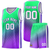 Custom Gradient Design Irregular Shapes Pattern Sports Uniform Basketball Jersey For Youth