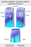 Custom Tailor Made Gradient Design Irregular Shapes Pattern Sports Uniform Basketball Jersey