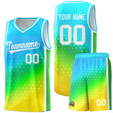 Custom Gradient Design Irregular Shapes Pattern Sports Uniform Basketball Jersey For Unisex