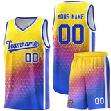 Custom Gradient Design Irregular Shapes Pattern Sports Uniform Basketball Jersey For Unisex