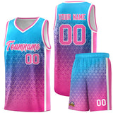 Custom Gradient Design Irregular Shapes Pattern Sports Uniform Basketball Jersey Add Logo Number