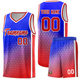 Custom Traditional Gradient Design Irregular Shapes Pattern Sports Uniform Basketball Jersey