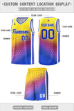 Custom Gradient Design Irregular Shapes Pattern Sports Uniform Basketball Jersey Add Logo Number