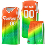 Custom Traditional Gradient Design Irregular Shapes Pattern Sports Uniform Basketball Jersey