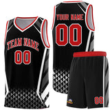 Custom Individualized Diamond Pattern Side Slash Sports Uniform Basketball Jersey Text Logo