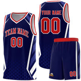 Custom Individualized Diamond Pattern Side Slash Sports Uniform Basketball Jersey Text Logo