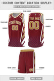 Custom Individualized Diamond Pattern Side Slash Sports Uniform Basketball Jersey Text Logo