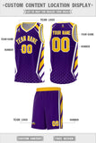 Custom Personalized Diamond Pattern Side Slash Fashion Sports Uniform Basketball Jersey