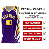 Custom Personalized Diamond Pattern Side Slash Fashion Sports Uniform Basketball Jersey