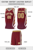Custom Tank Top Diamond Pattern Side Slash Sports Uniform Basketball Jersey For Adult