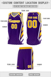 Custom Tank Top Diamond Pattern Side Slash Sports Uniform Basketball Jersey For Youth