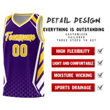 Custom Tank Top Diamond Pattern Side Slash Sports Uniform Basketball Jersey For Youth