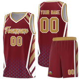 Custom Hip Hop Diamond Pattern Side Slash Sports Uniform Basketball Jersey For Unisex