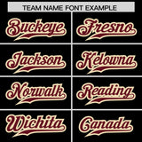 Custom Black Crimson-Khaki Classic Tops Basketball Jersey