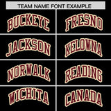 Custom Black Crimson-Khaki Classic Tops Basketball Jersey