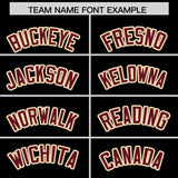 Custom Black Crimson-Khaki Classic Tops Basketball Jersey