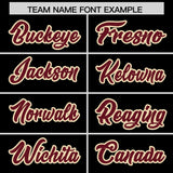 Custom Black Crimson-Khaki Classic Tops Basketball Jersey