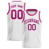 Custom White Sequined Tops Athletic Basketball Jersey