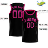 Custom Black Sequined Tops Athletic Basketball Jersey