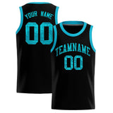 Custom Black Sequined Tops Athletic Basketball Jersey