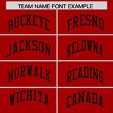 Custom Red Sequined Tops Athletic Basketball Jersey