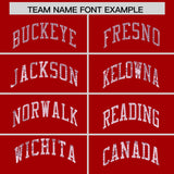 Custom Red Sequined Tops Athletic Basketball Jersey