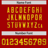 Custom Red Sequined Tops Athletic Basketball Jersey