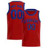 Custom Red Sequined Tops Athletic Basketball Jersey